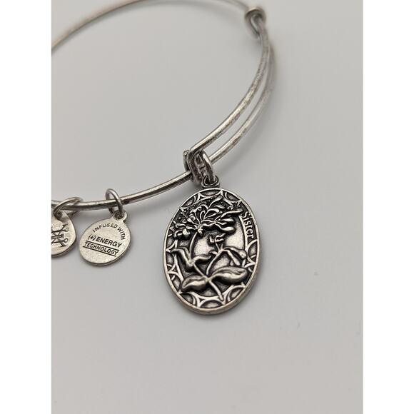 Alex and Ani Sister Charm Bracelet Irreplaceable Silver Flower Friend Forever - Picture 3 of 6